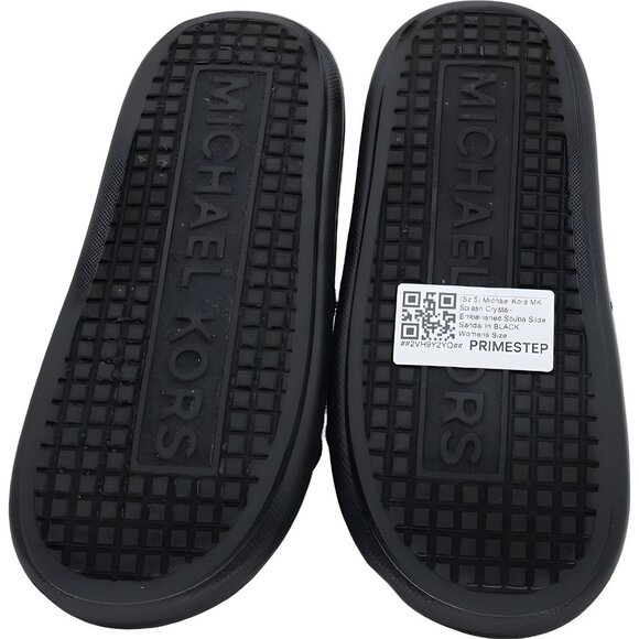 Michael Kors MK Splash Crystal Slide Sandals Black Embellished Women's US 5 - Picture 6 of 6